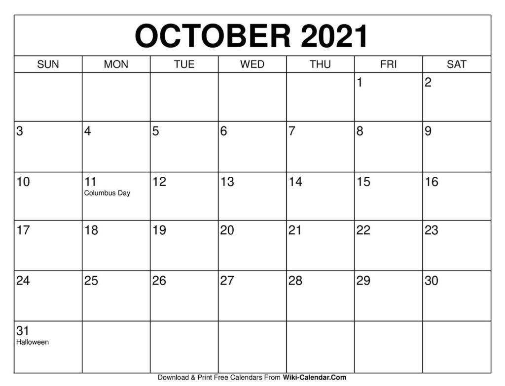 Free Printable October 2022 Calendars Wiki Calendar