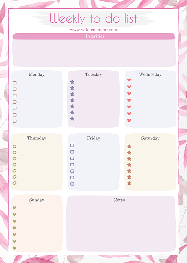 Free Printable Weekly Planner For 2021 Templates