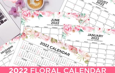 Floral Calendar 2022 Landscape