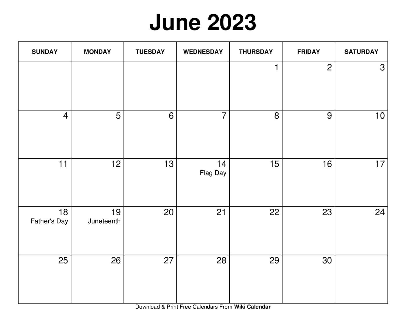 Free Printable June 2023 Calendar Templates With Holidays Wiki Calendar