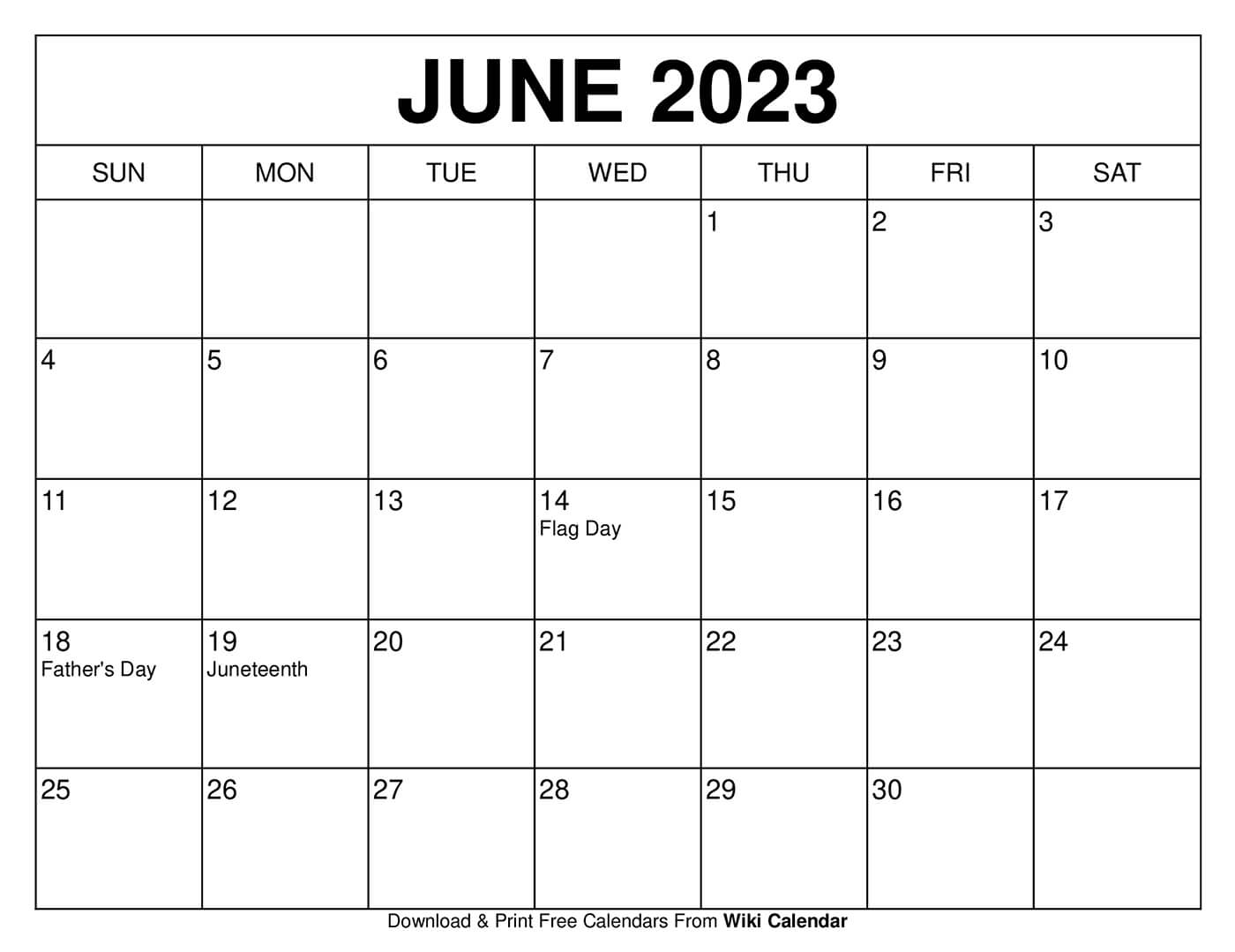 June 2023 Calendar Template Get Latest Map Update