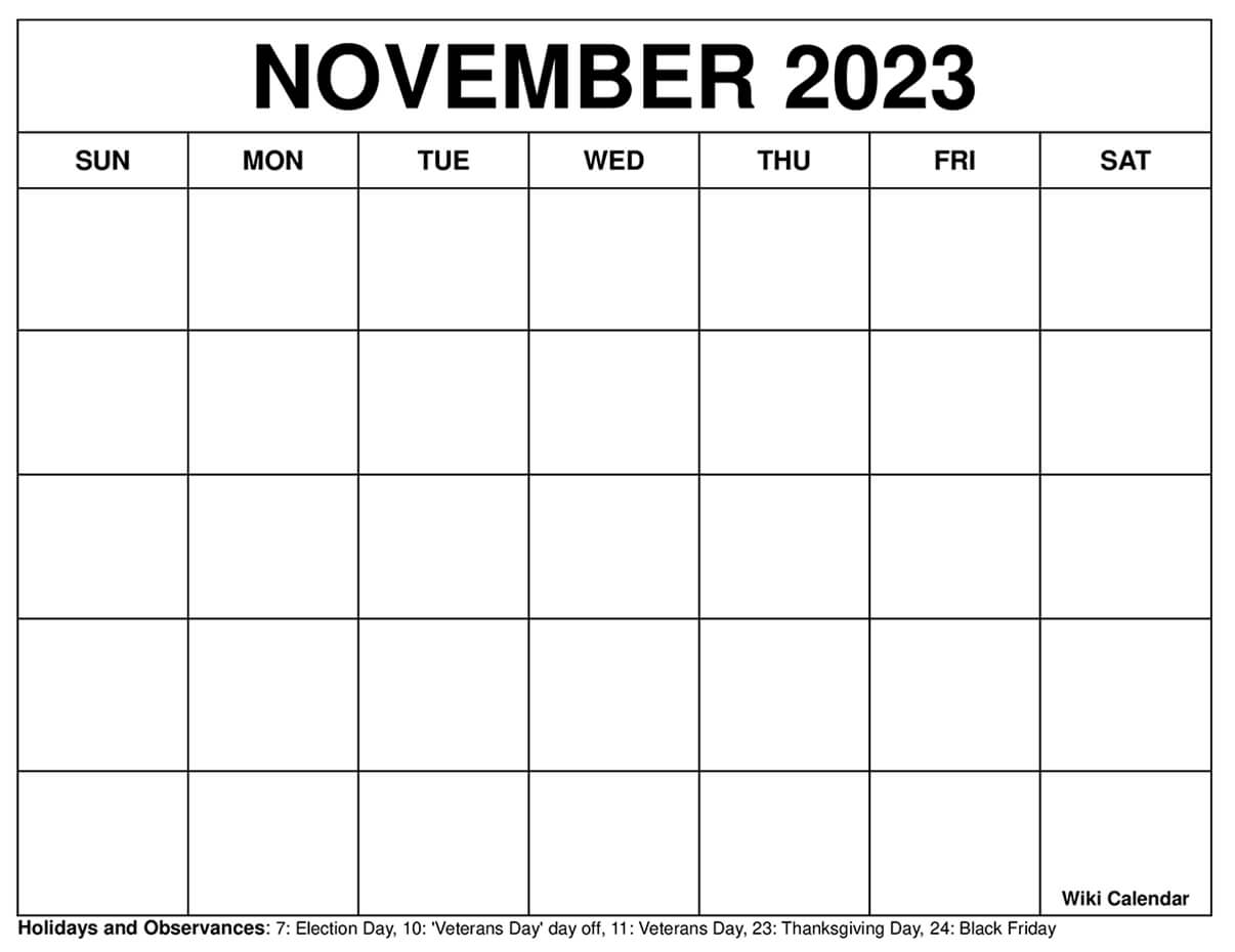 Thanksgiving Day 2023 - Calendar Date