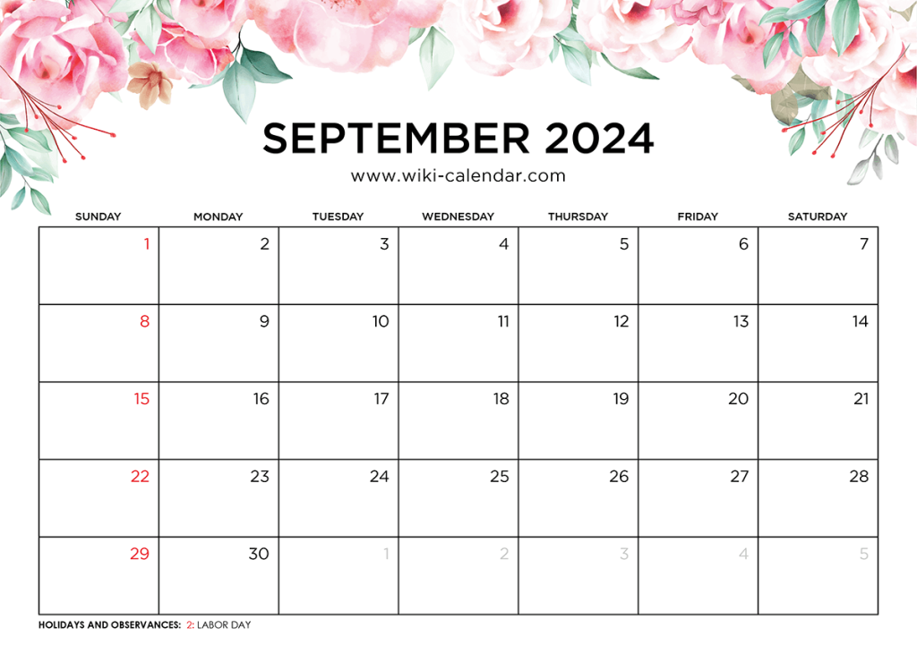 Printable September 2024 Calendar Templates With Holidays