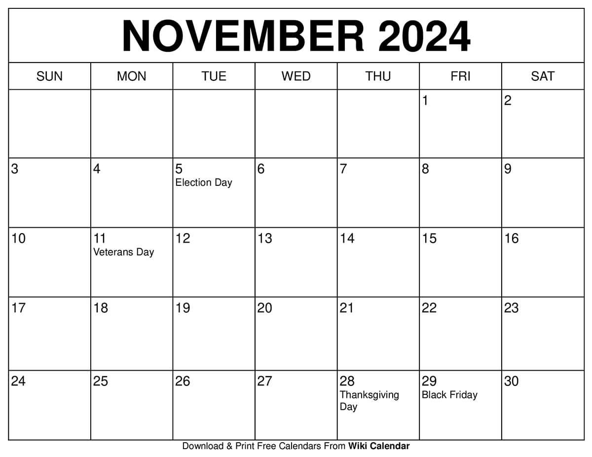 Calendar Nov. 2024 Calendar Peg Leanna