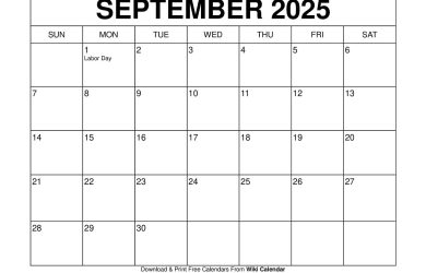 September 2025 Calendar with US Federal Holidays